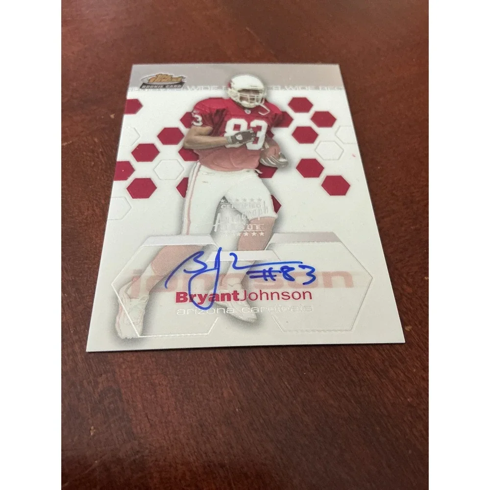 2003 Topps Finest Bryant Johnson Rookie Card Auto RC #132 Arizona Cardinals /999